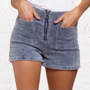 POL Blue High Waist Corduroy Shorts size Large